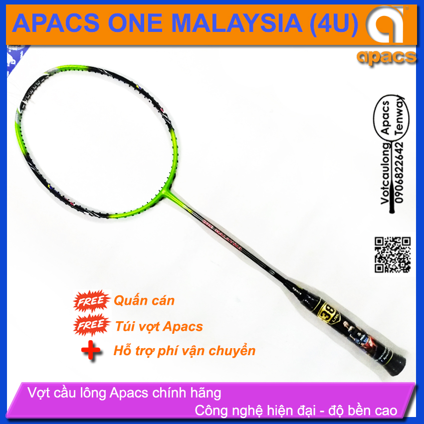 [HCM][Vợt cầu lông Apacs One Malaysia Green - 4U] Vợt đánh phong trào xuất sắc