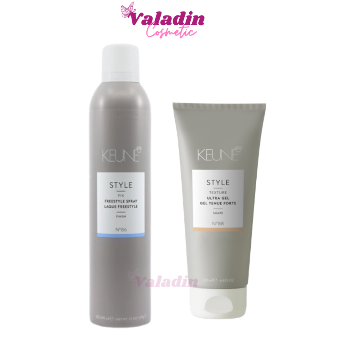 Keo xịt tóc keune style high impact spray keo sịt tóc 300ml| gel giữ nếp tóc keune style ultra gel 200ml