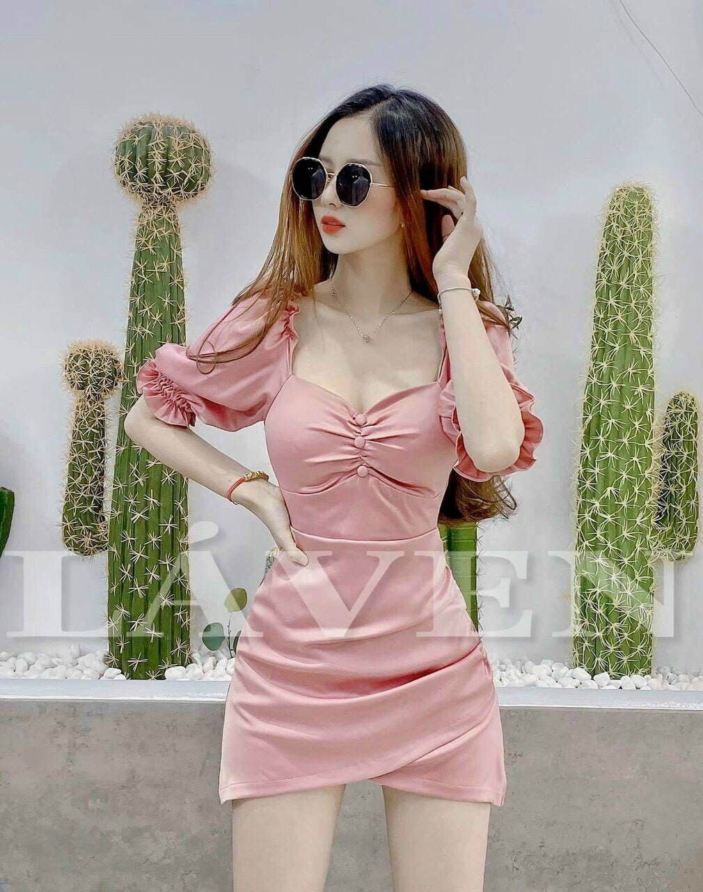 ĐẦM TIỂU THƯ TAY BÚP, CỔ NHÍU, VÁY ĐẮP CHÉO MẶC ĐI CHƠI, ĐI TIỆC BAO SANG CHẢNH