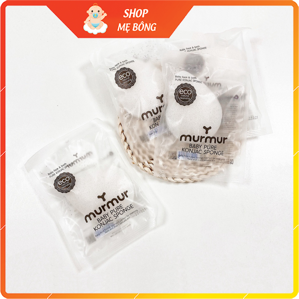 Bông tắm hữu cơ Murmur Konjac Hàn Quốc siêu mềm cho bé