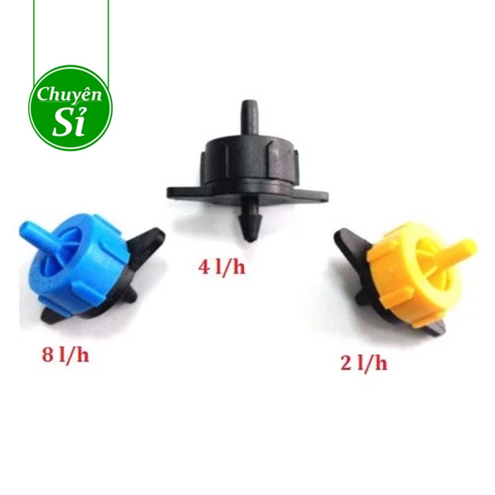 Hcm béc tưới nhỏ giọt lưu lượng 2l/h, 4l/h, 8l/h - đầu bù áp nhỏ giọt