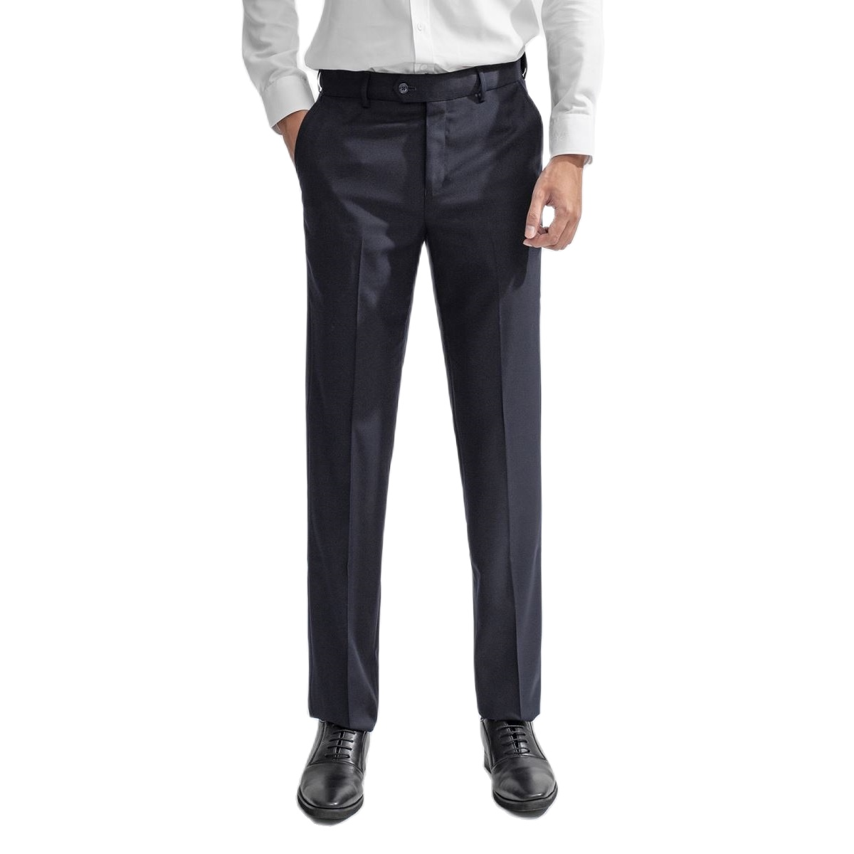 Quần âu Aristino ATRR05 dáng Regular Fit cạp Tăng đơ màu Xanh tím than 72
