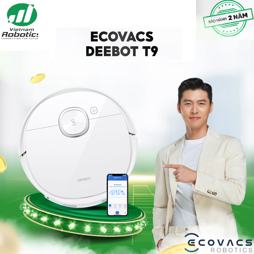 Robot hút bụi lau nhà Ecovacs Deebot T9 bản quốc tế - Bảo hành chính hãng 24 tháng / DEEBOT T9 MAX bản Nội Địa - Hàng B1 Like New Bảo Hành chính hãng 12 tháng .