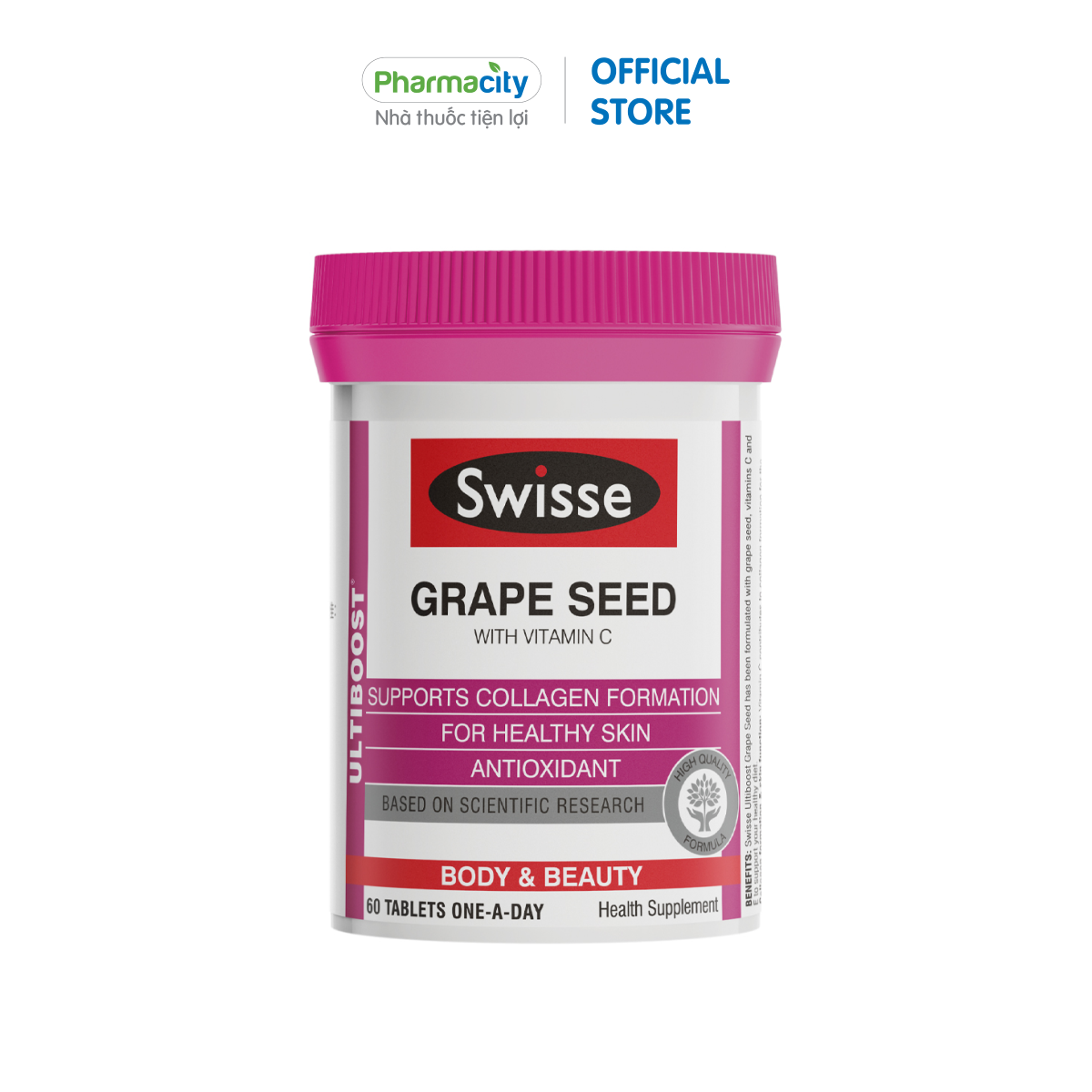Thực phẩm bảo vệ sức khỏe hỗ trợ làm đẹp da Ultiboost Grape Seed Swisse
