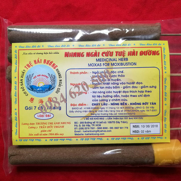 Nhang ngải cứu tuệ hải đường cỡ đại 7 điếu 1 túi- 5 túi
