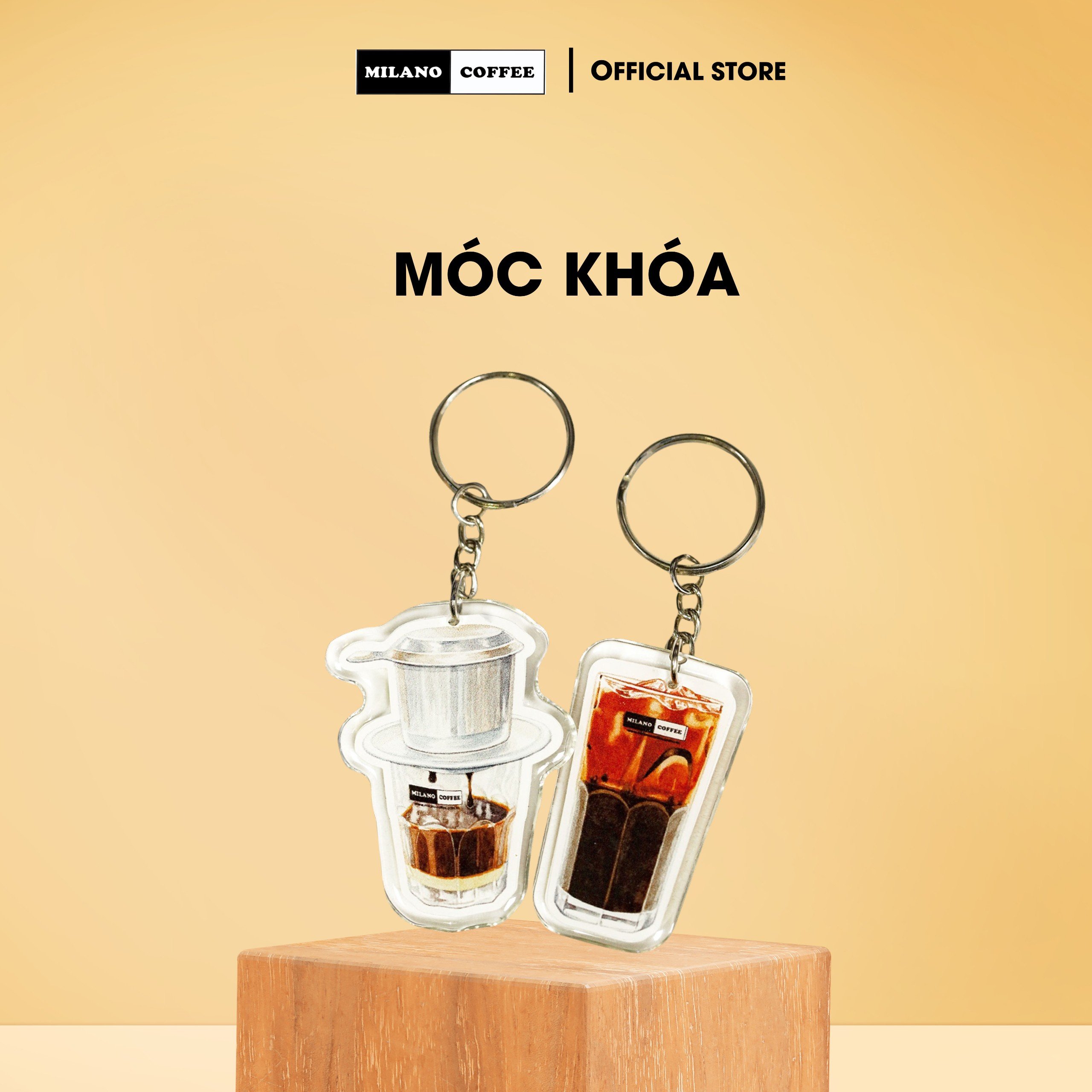 Móc khóa cà phê milano coffee