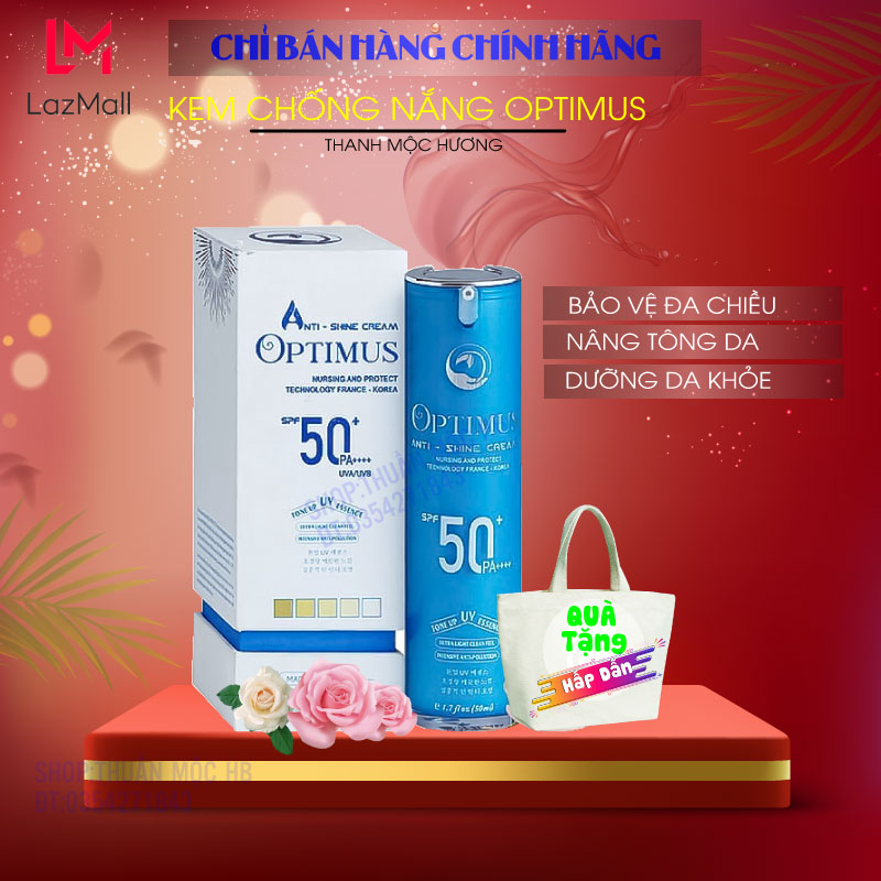Kem Chống Nắng Dược Liệu Optimus Thanh mộc Hương 50G - Chống Nắng, Bảo Vệ Đa Chiều, Nâng Tone, Dưỡng Da Sáng Đẹp