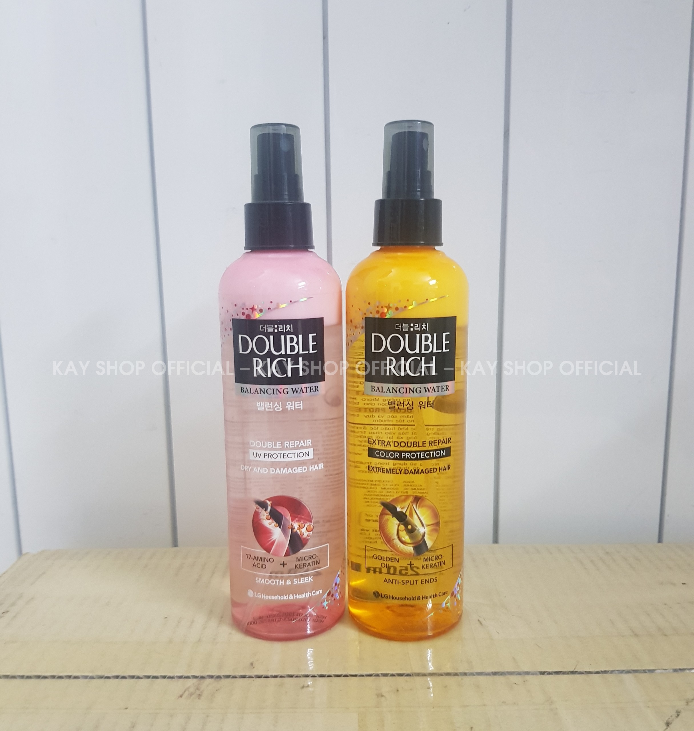 Nước dưỡng tóc chăm sóc tóc nhuộm và tóc hư tổn double rich dạng chai xịt 250ml xdtdbr250