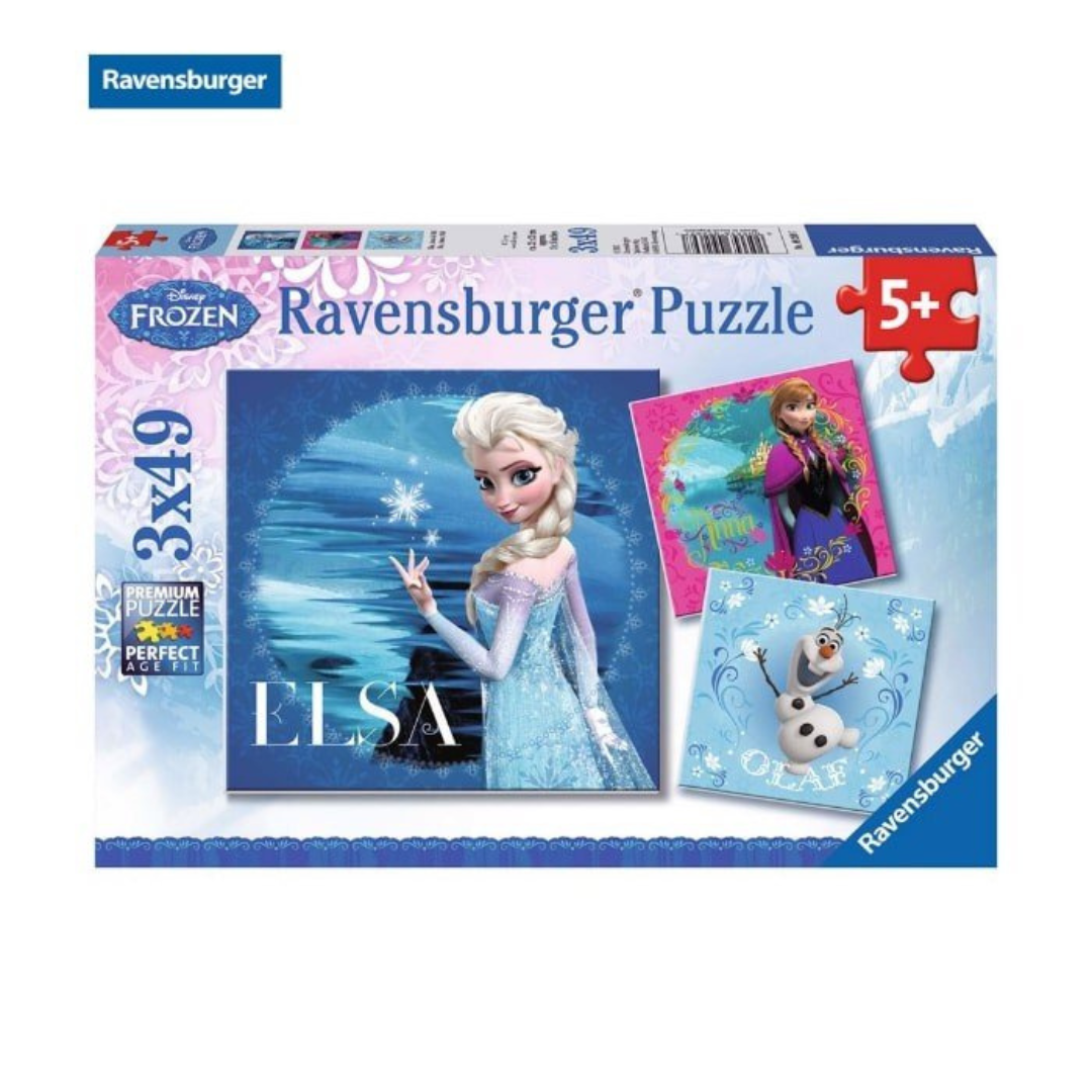 Xếp hình puzzle Frozen 3 bộ 49 mảnh RAVENSBURGER - Disney license 092697