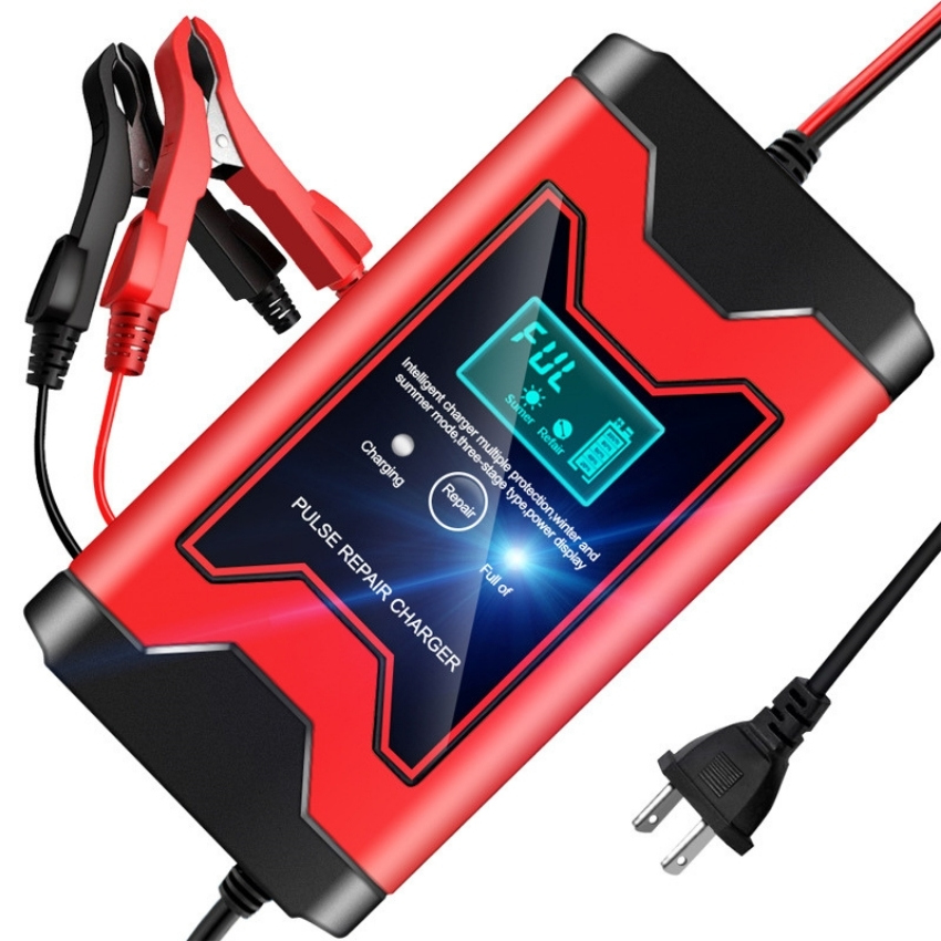 Sạc bình ắc quy 12v 6A từ 4Ah-100Ah có chức năng phục hồi acquy bằng khử sunfat thông minh tự ngắt khi đầy chống ngược cực Sạc acquy xe máy acquy ô tô máy nạp bình ắc quy sạc bình ắc quy 12v