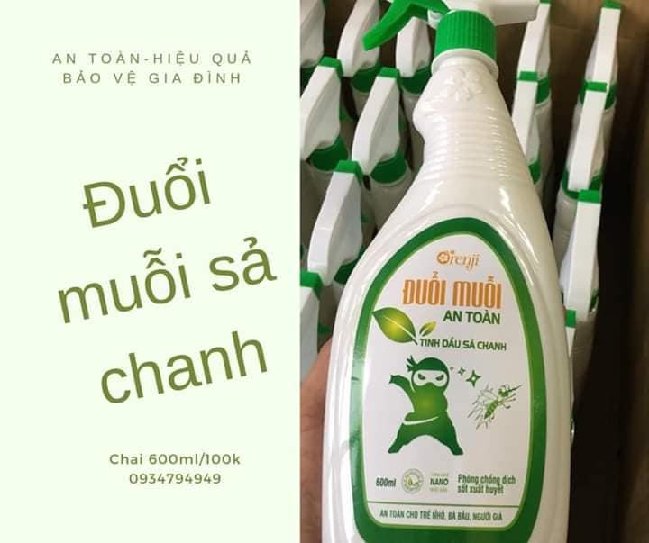 Xịt đuổi muỗi tình dầu sả chanh công nghệ nano Nhật Bản