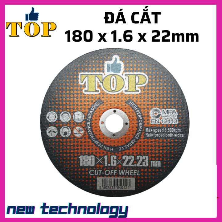 ĐÁ CẮT SẮT phi 180 ( 1 tấc 8) | Đá cắt inox | Đá cắt TOP Hàn Quốc