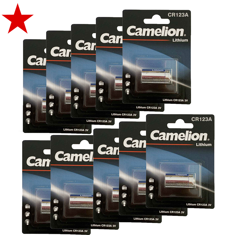 Combo 10 vỉ pin cr123, pin máy ảnh cr123a camelion lithium 3v chính hãng