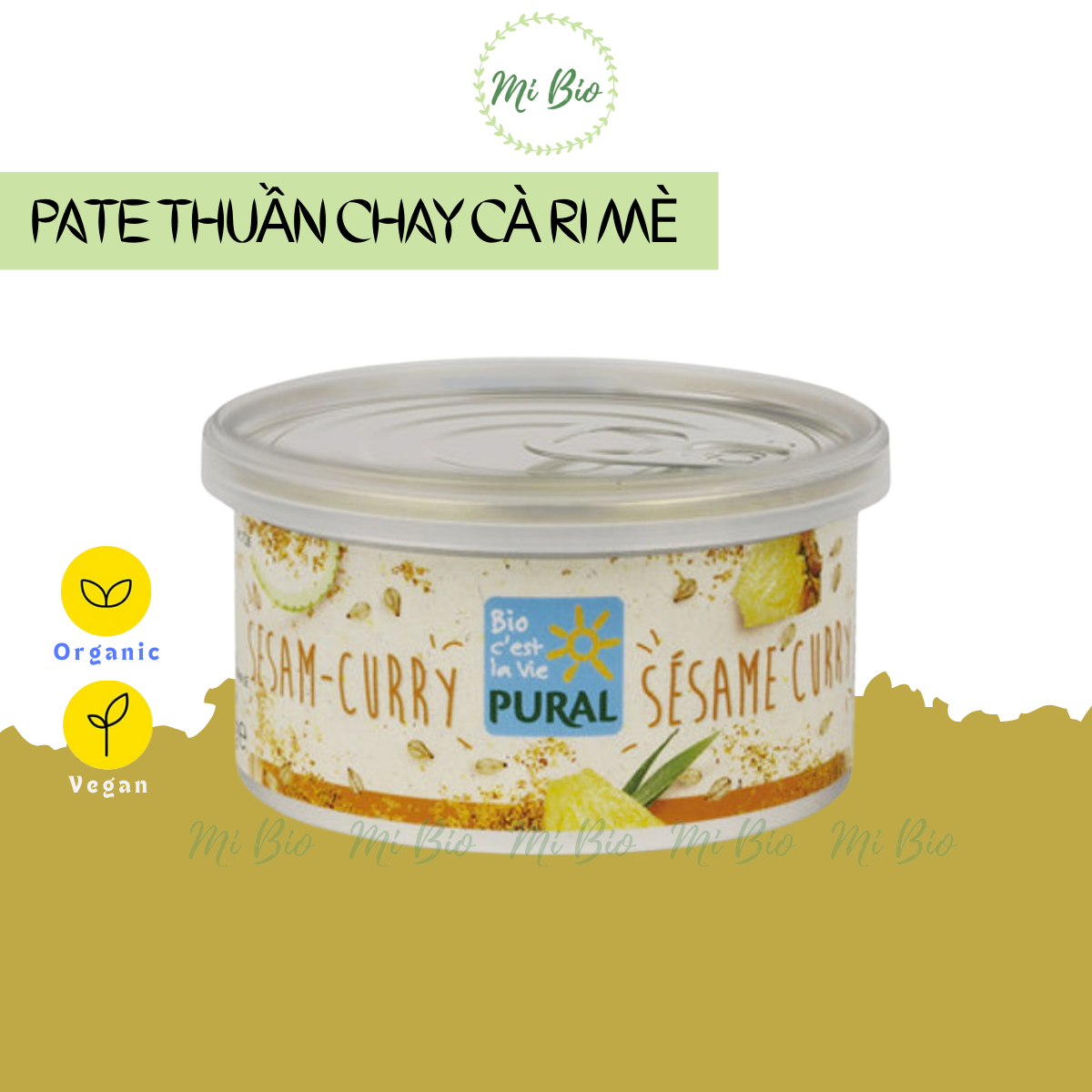Pate thuần chay cà ri mè hữu cơ 125g - Pural