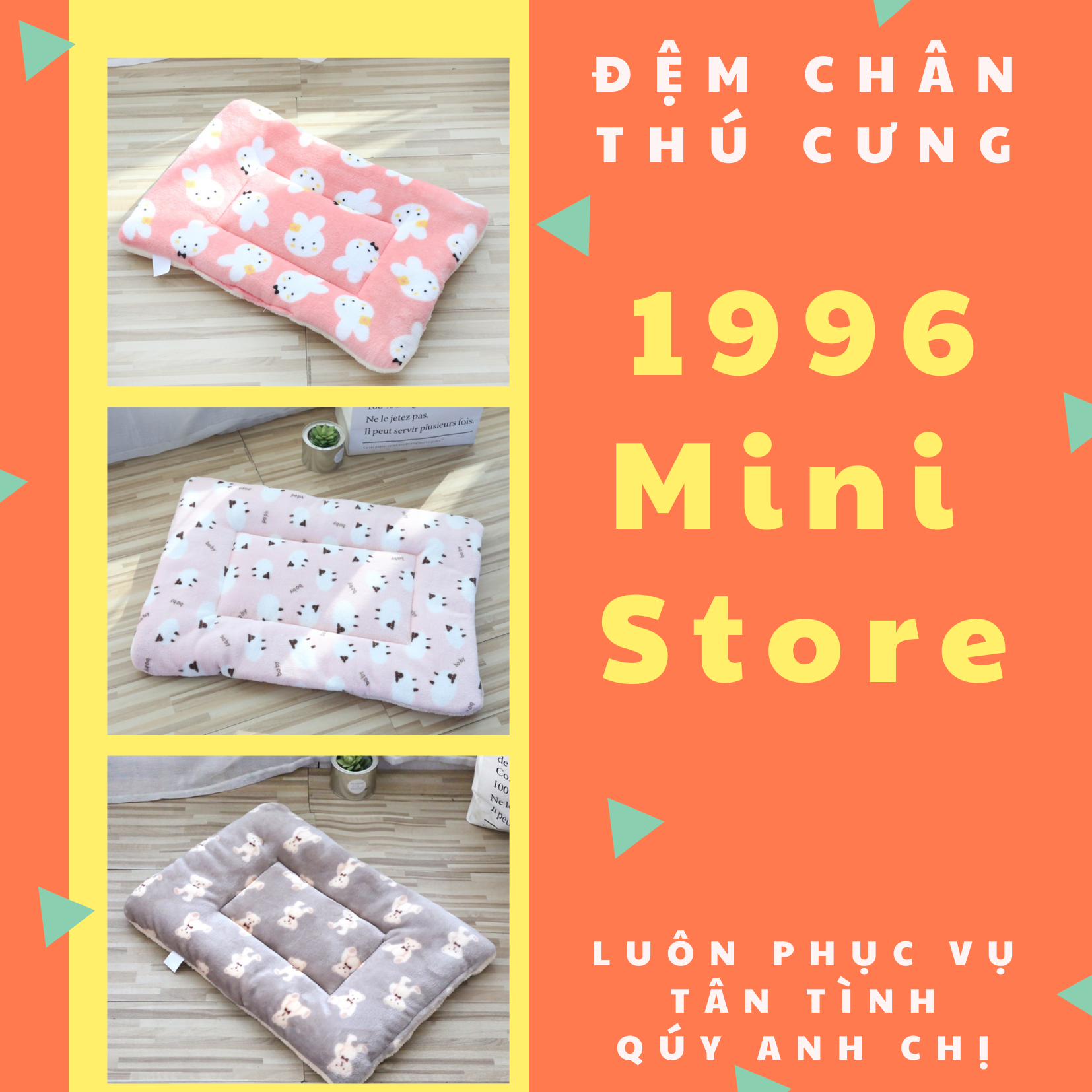 Đệm nằm Chó Mèo, Ổ Chó Mèo hình chữ nhật