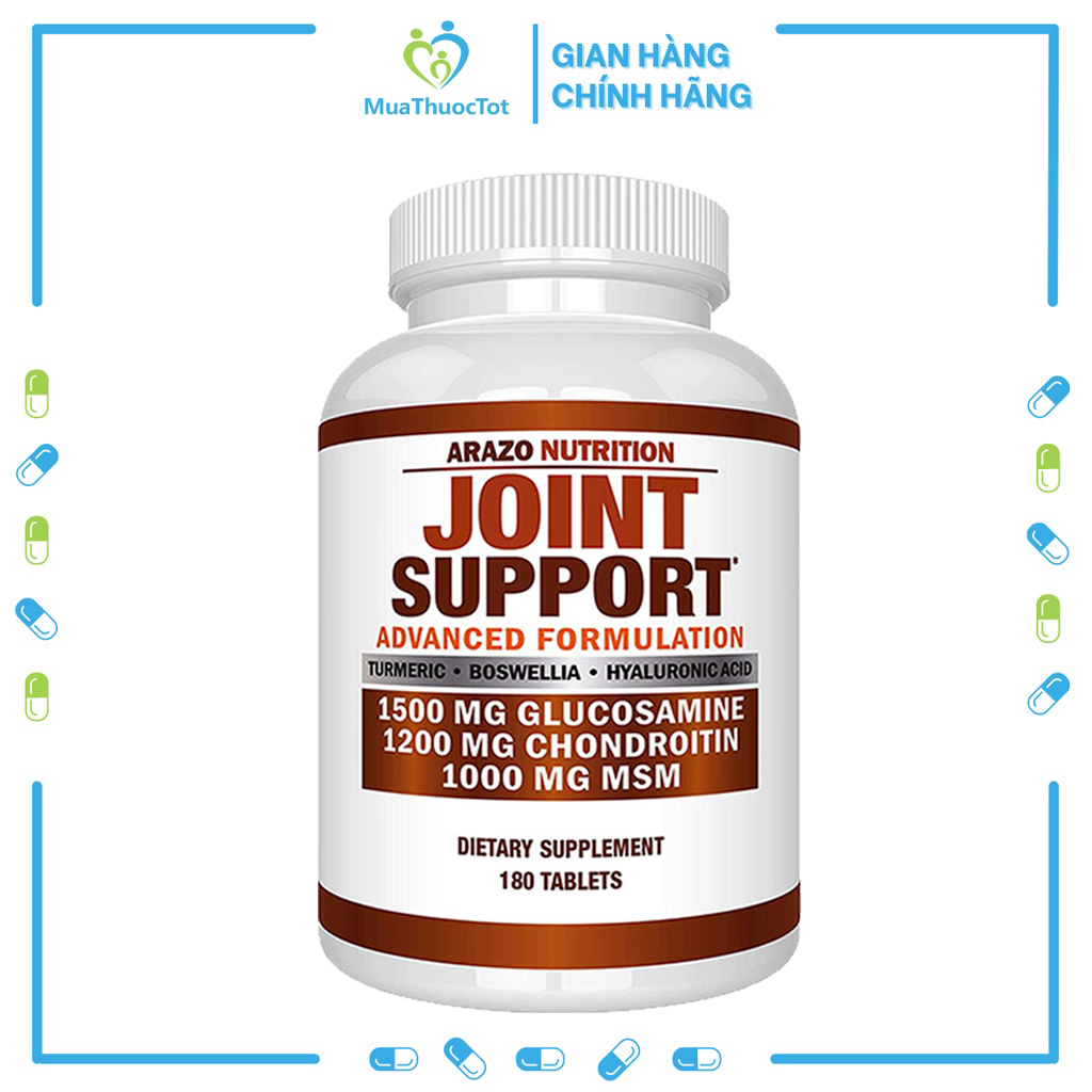 Arazo Nutrition Joint Support Glucosamine Chondroitin MSM 180 Viên