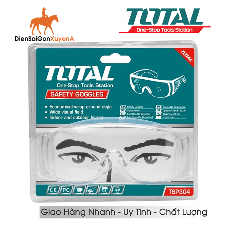 Kính mát bảo vệ mắt bảo hộ lao động total tsp304 - ngô gia tools