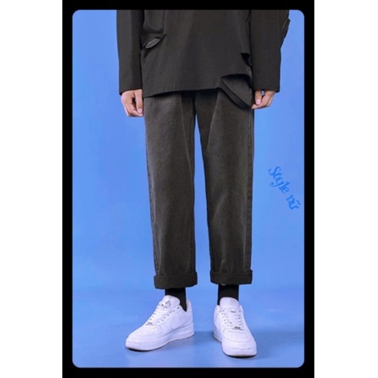 Quần Jean baggy nam nữ thời trang Unisex ống suông rộng