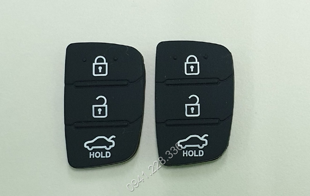 Combo 02 Phím cao su lắp cho Vỏ chìa khóa  I10, I20, Accent, Elantra, Tucson,Solati