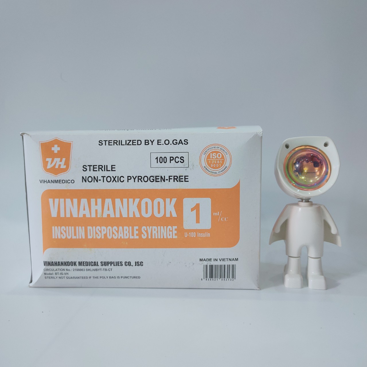 1 hộp bơm kim tiêm tiểu đường 1ml hộp 100 kim