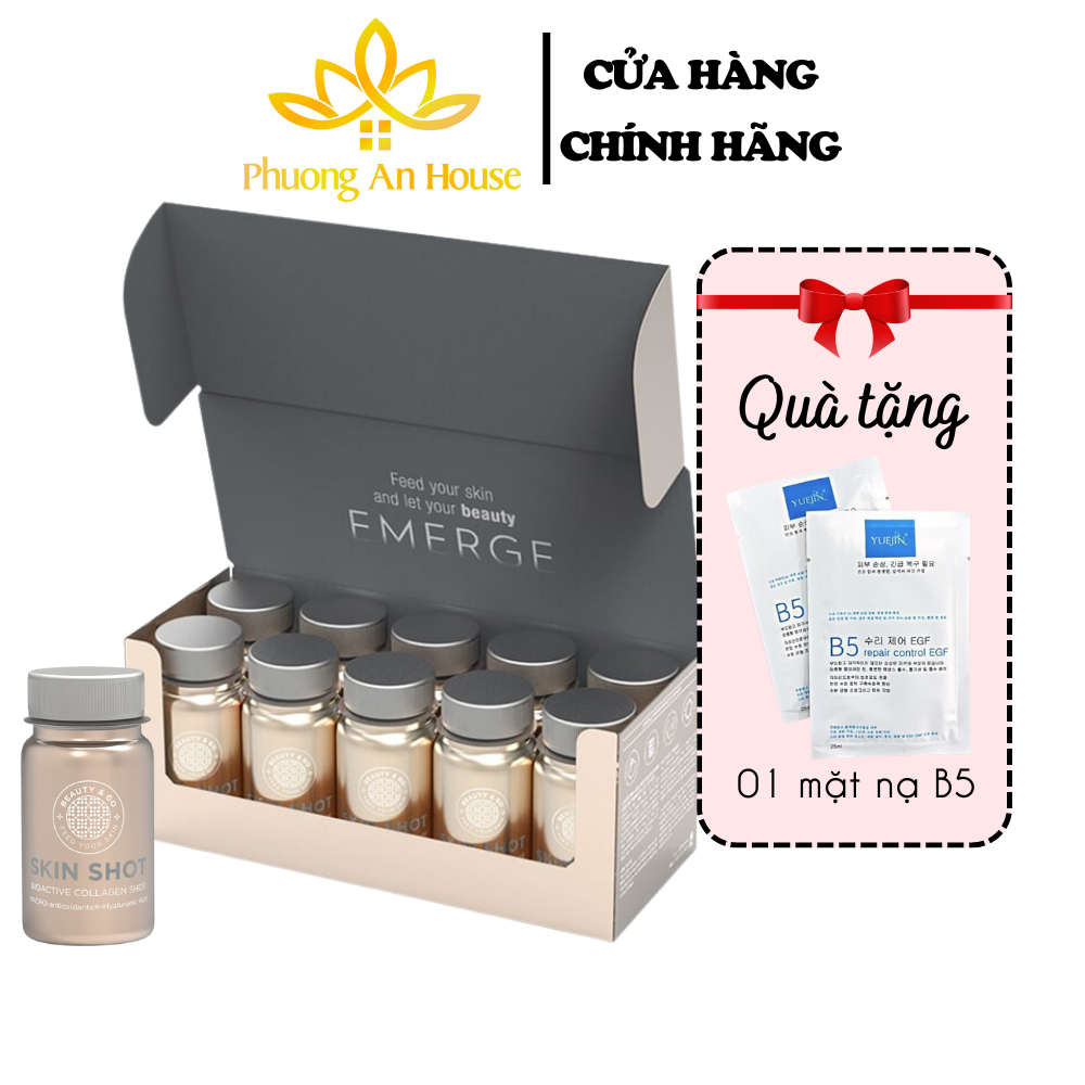 Nước uống collagen SkinShot Bioactive chống lão hóa dưỡng da, giúp trắng da hỗ trợ sức khỏe - PHUONGANHOUSE