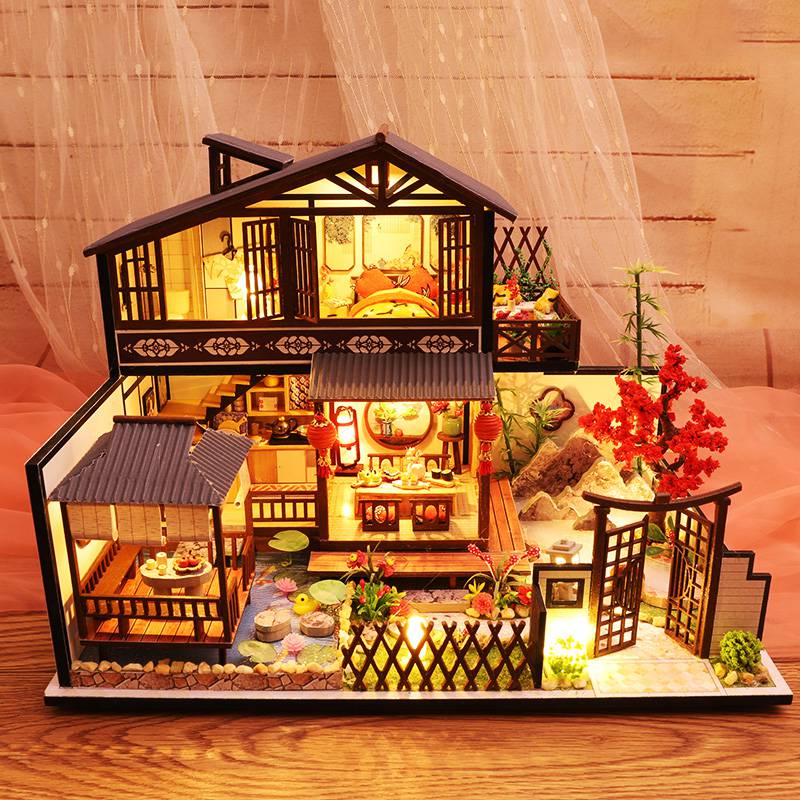 Mô hình nhà gỗ búp bê Dollhouse DIY  Biệt Thự Trung Hoa Cổ Điển M033   Lazadavn