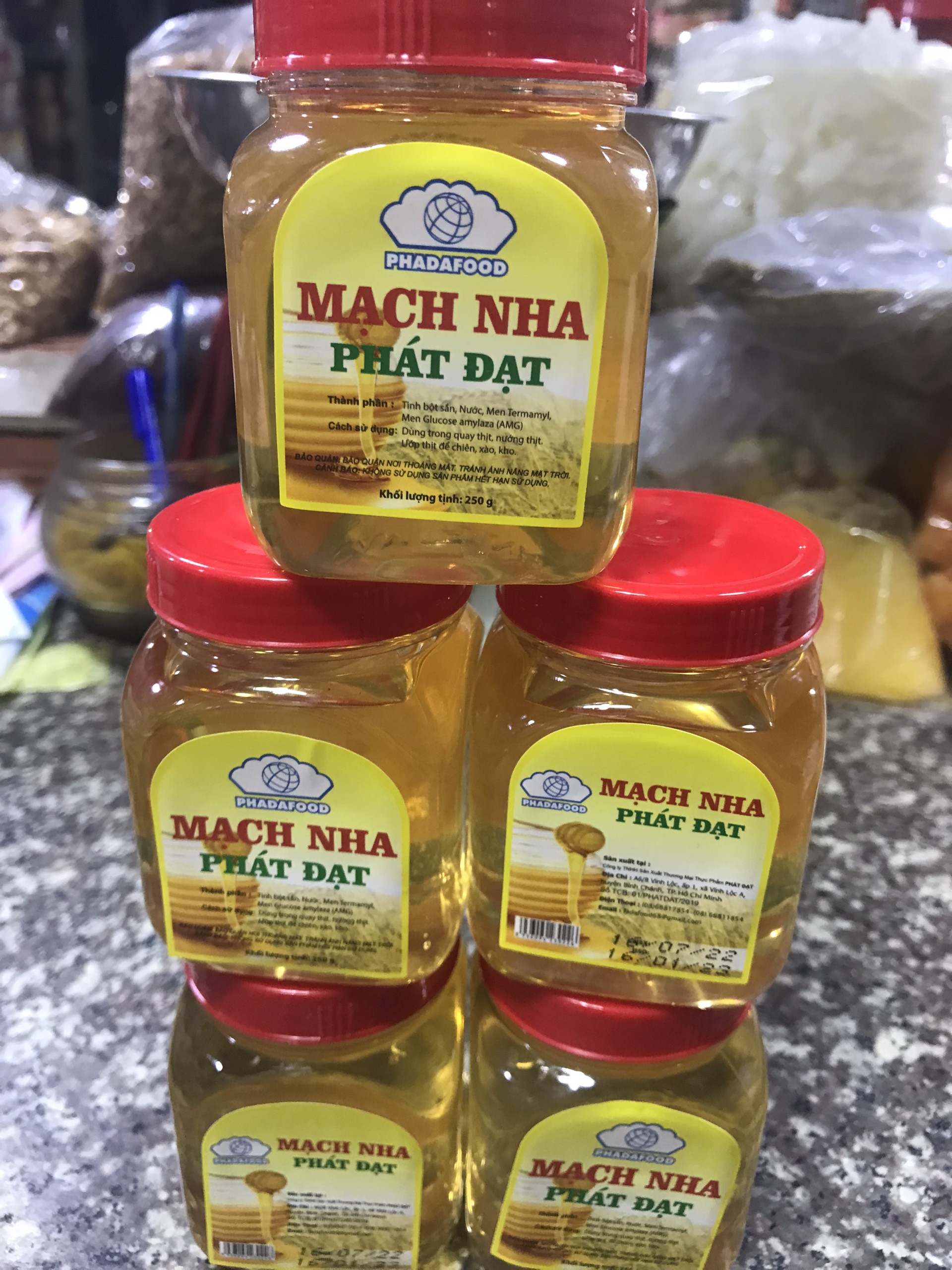 Mạch nha lon, mạch nha hủ 250gr Phát Đạt