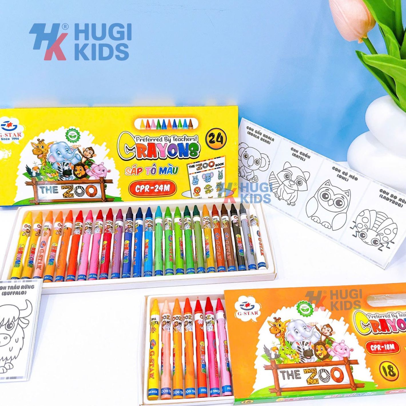 Bút Sáp Tô Màu Gstar CPR – Lên Màu Đẹp, Dễ Tô, Giúp Bé Tập Vẽ Thoải Mái