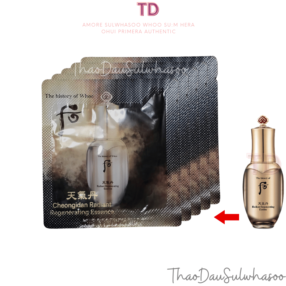 1 hoặc 10 gói 1ml Tinh chất Whoo tái sinh Cheongidan Radiant Regenerating Essence 1ml tloskorea cũ