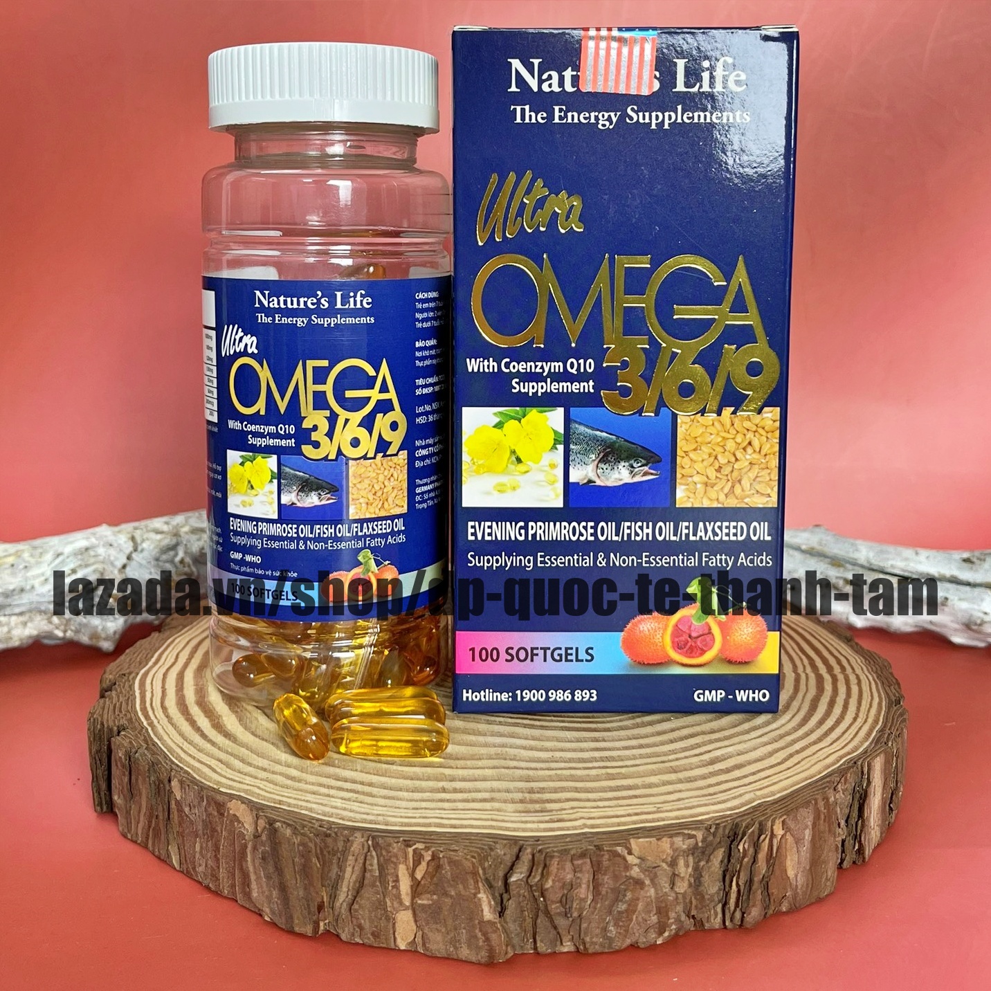 Dầu cá omega alaska 369 hỗ trợ hệ tim mạch trí não tăng cường thị lực sáng mắt - hộp 100v