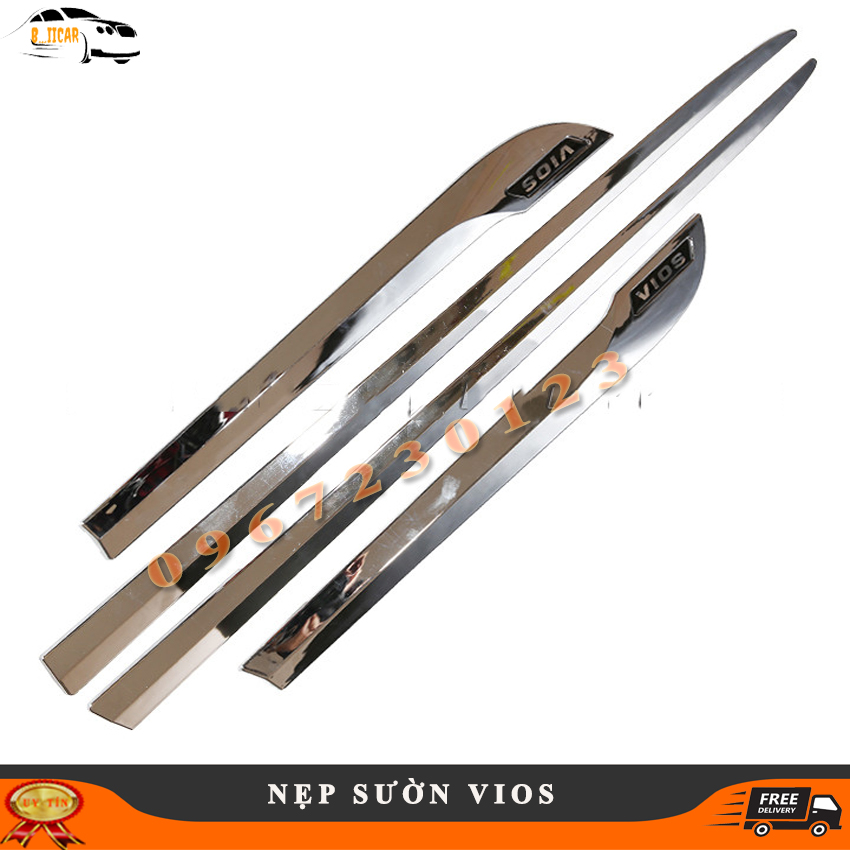 Bộ nẹp sườn trang trí vios 2014-2018 new