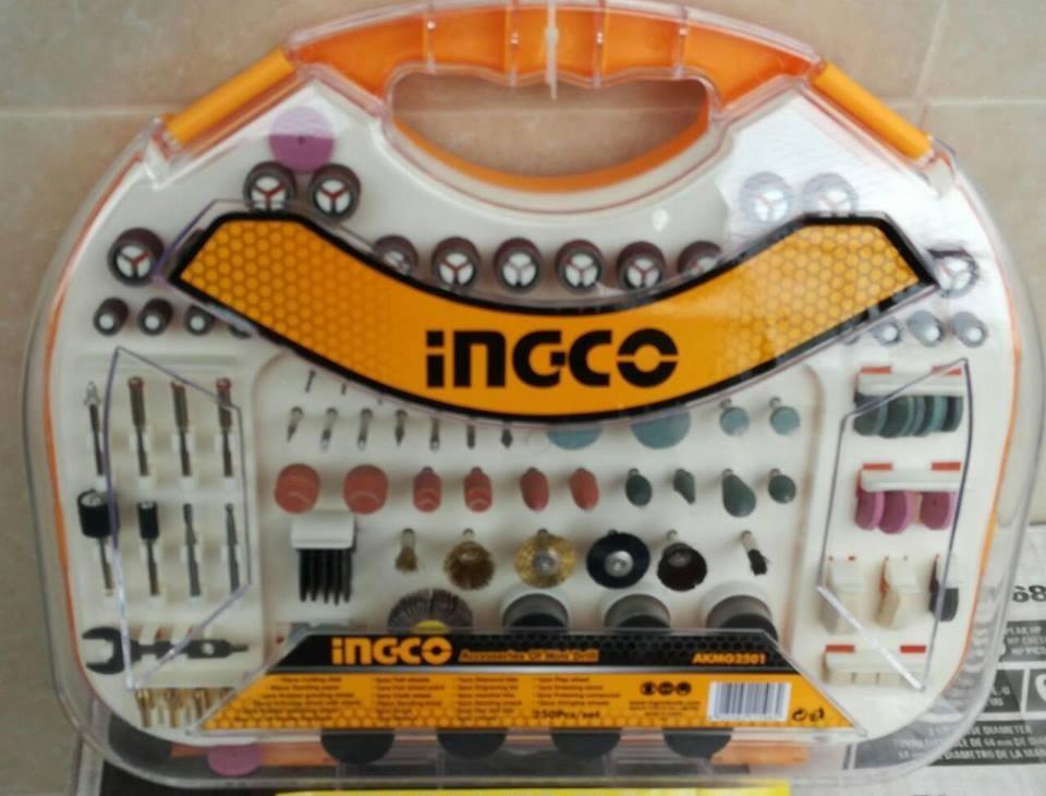 Bộ 250 linh kiện khoan mini hiệu ingco- akmg2501