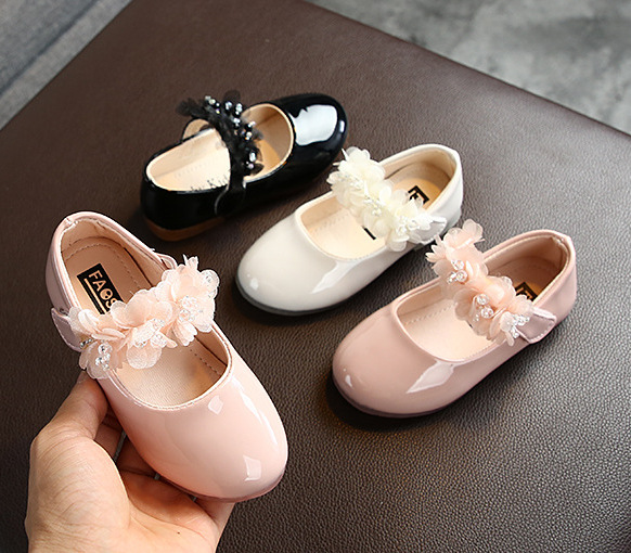 Giày búp bê cho bé gái đẹp điệu đà gắn hoa, Giày búp bê xinh xắn cho bé gái từ 1-8 tuổi phong cách hàn quốc