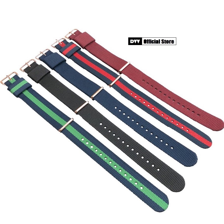 Dây đồng hồ chất liệu vải NATO - DW chính hãng fullbox