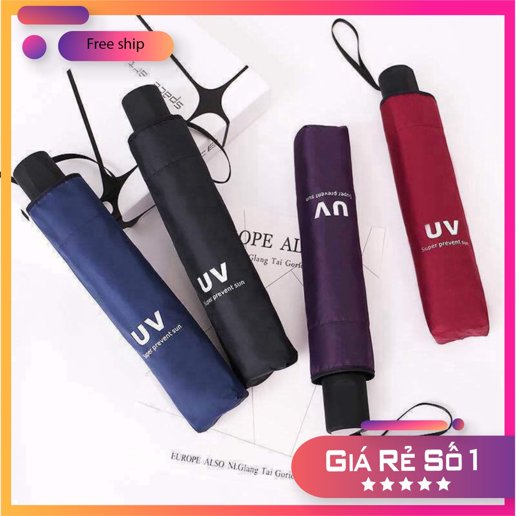 Ô dù gấp gọn, Ô UV đi mưa che nắng to nhiều màu cute cỡ lớn cao cấp dễ thương chống tia uv , chống thấm nước tuyệt đối