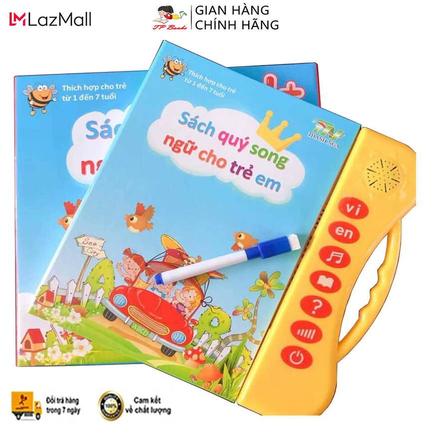 Sách nói điện tử song ngữ anh việt cho trẻ em - học tiếng anh - toán - tiếng việt - sách thông minh - đồ chơi phát triển trí thông minh