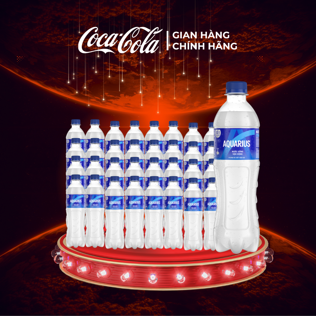 Lốc 24 Chai Nước Điện Giải Bù Khoáng Aquarius 500ml Coca-Cola Chính Hãng Sale 8.8_LD