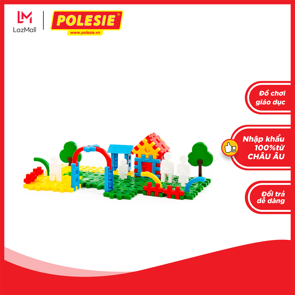 Bộ Đồ Chơi Lắp Ghép Công Viên Giải Trí Luna Park 1 (118 chi tiết) Polesie 51585 Kích Thích Tinh Thần Sáng Tạo, An Toàn