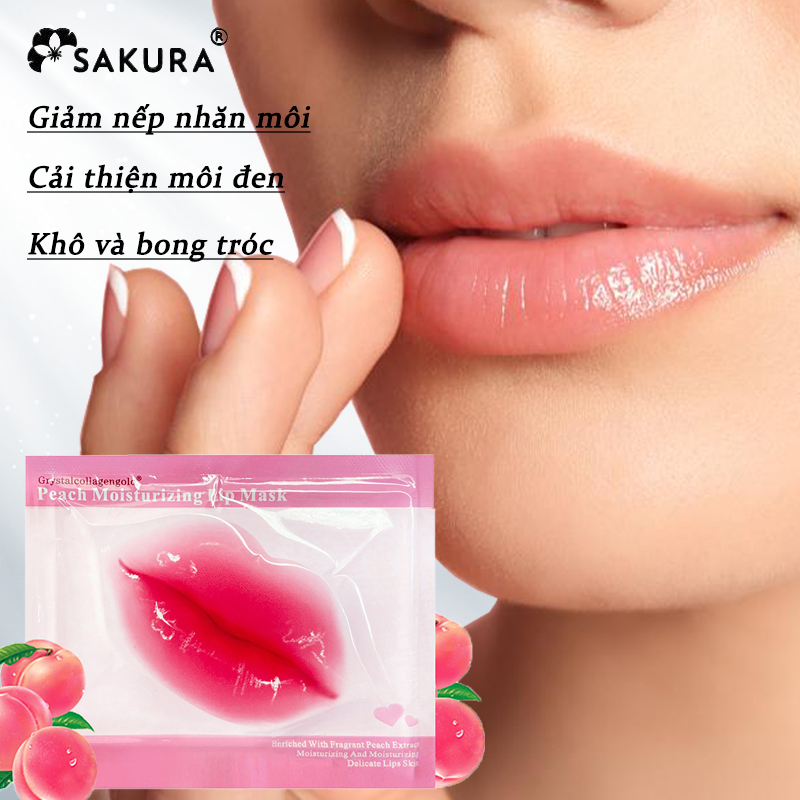 Mặt nạ môi collagen tẩy tế bào chết, cải thiện đôi môi khô, giúp môi mềm mại hồng hào, dưỡng cấp ẩm cho môi