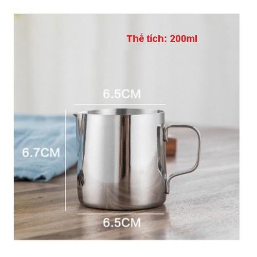 Ca inox 200 ml không chia vạch