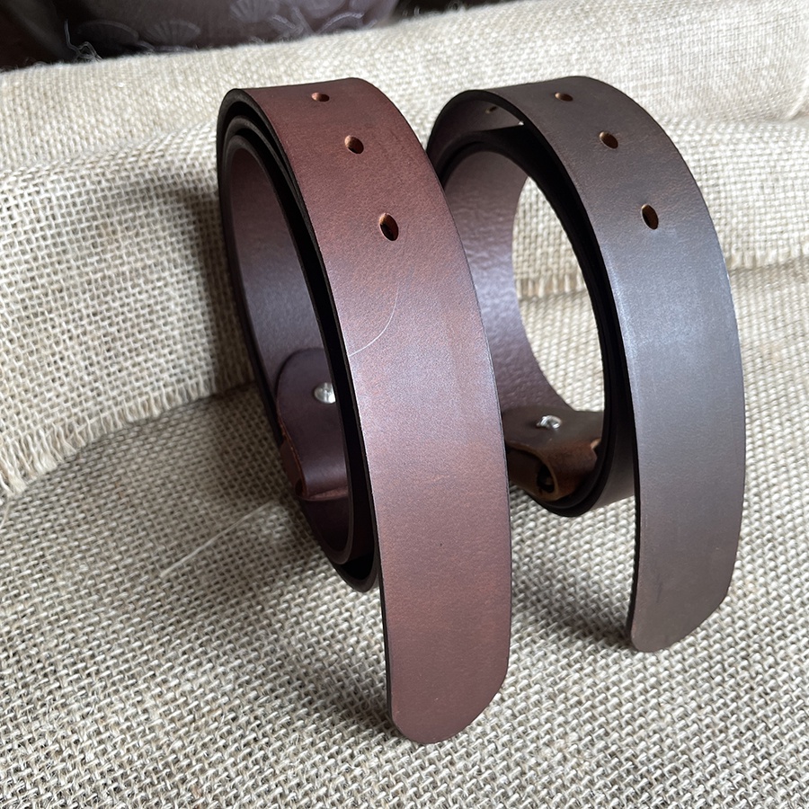 Dây nịt da bò thắt lưng nam da bò sáp ngựa điên không mặt khóa d259 bản rộng 3.7cm