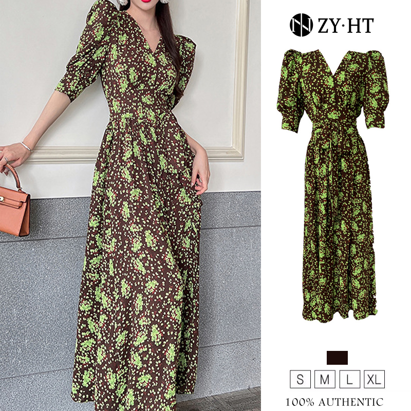 ZYHT eravogue Đầm xòe hoa đầm dài váy đi tiệc cưới đầm thời trang đầm thanh lịch đầm đẹp đầm công chúa đầm đi biển đầm sexy đầm cổ chữ v 20055