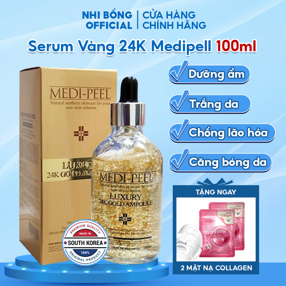 Serum vàng 24k Gold MEDIPEEL Hàn Quốc làm trắng da dưỡng ẩm chống lão hóa tái tạo và săn chắc da 100ml