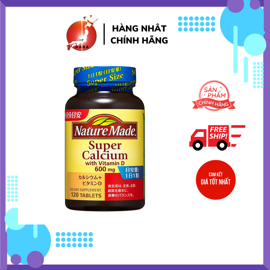 Viên uống Super Canxi with vitamin D Nature Made Nhật bản