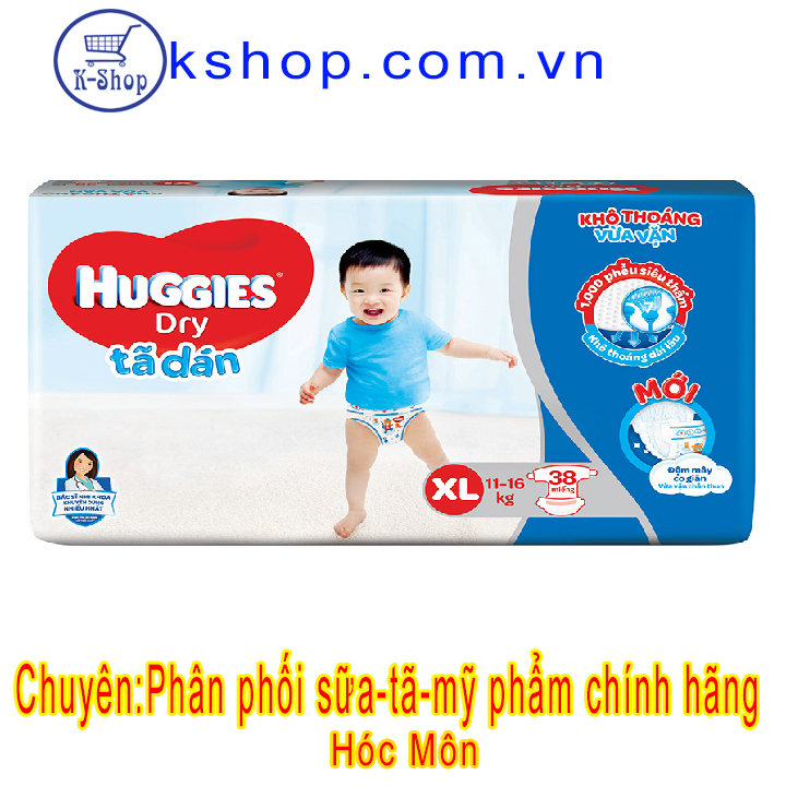 Tã dán huggies dry xl