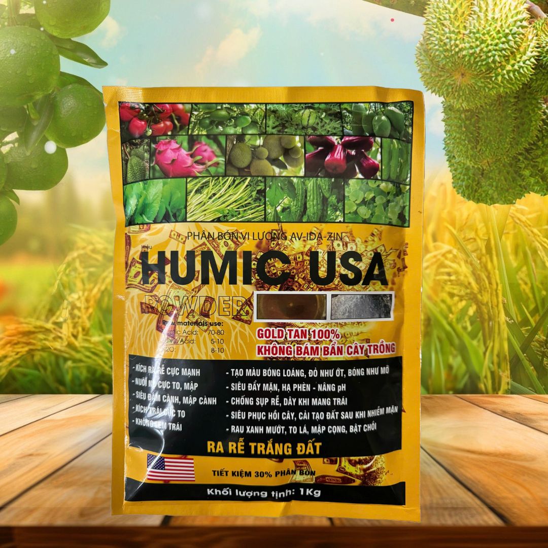 Humic usa 1kg chất lượng, không dính lá , kích rễ mạnh, hạ phèn, cải tạo đất