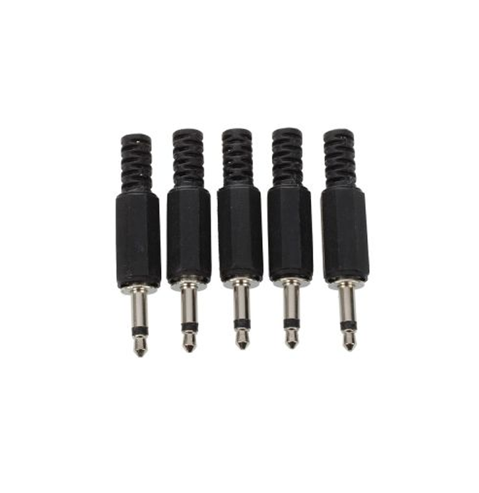 Bộ 5 jack audio 3.5mm đực nhựa