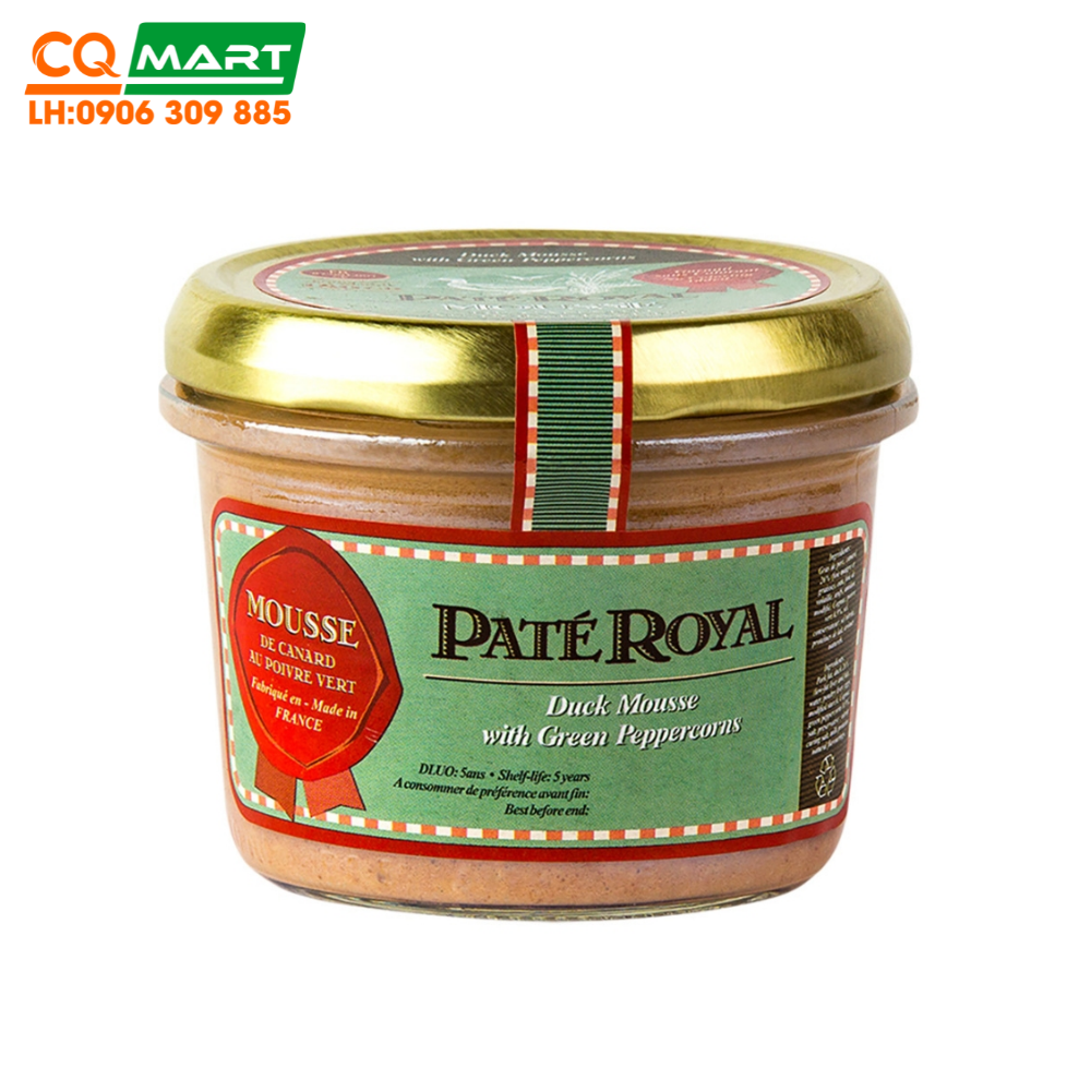 Pate royal vịt vị tiêu xanh hũ 180g