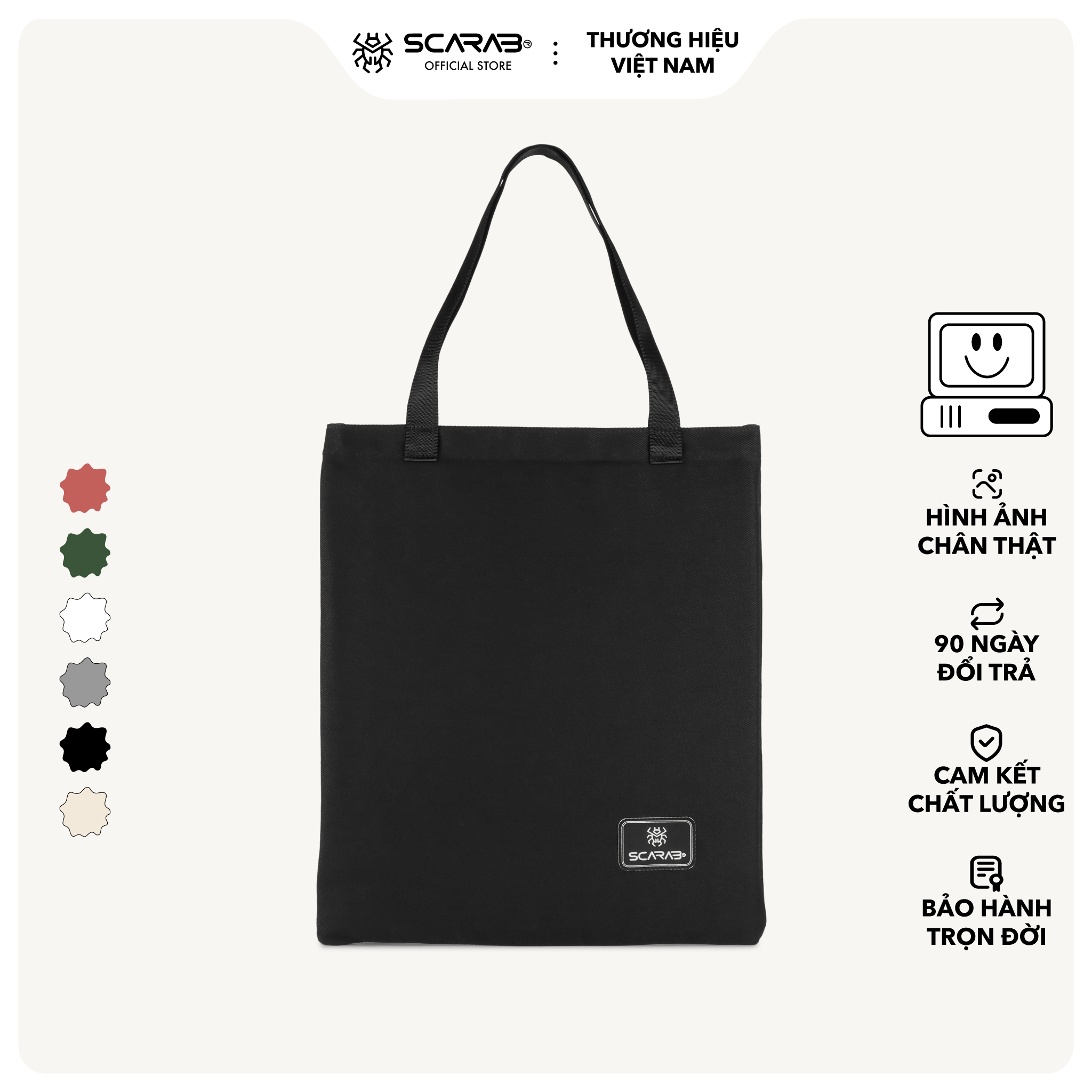 Túi tote vải scarab - into™ tote bag unisex