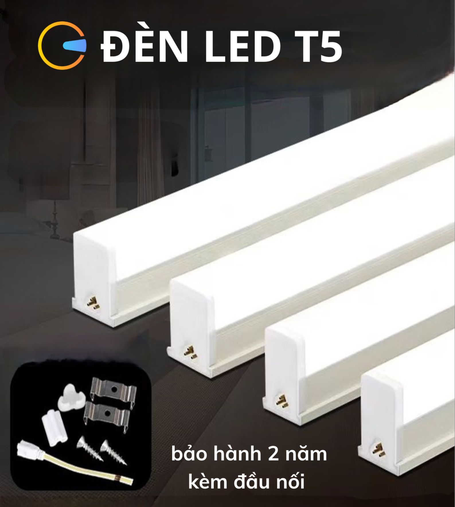 ĐÈN LED TUÝP T5 306W 6010W 9014W 12020W NHỰA ABS KÈM PHỤ KIỆN TIẾT KIỆM ĐIỆN